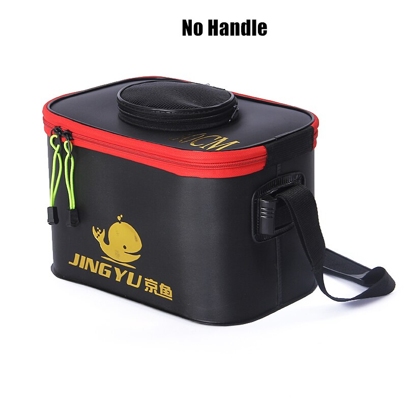 40/45/50cm Portable pliant seau de pêche sacs de pêche poisson porter seau équipement en plein air EVA pêche Camping randonnée seau stockage: 30cm Black No handle