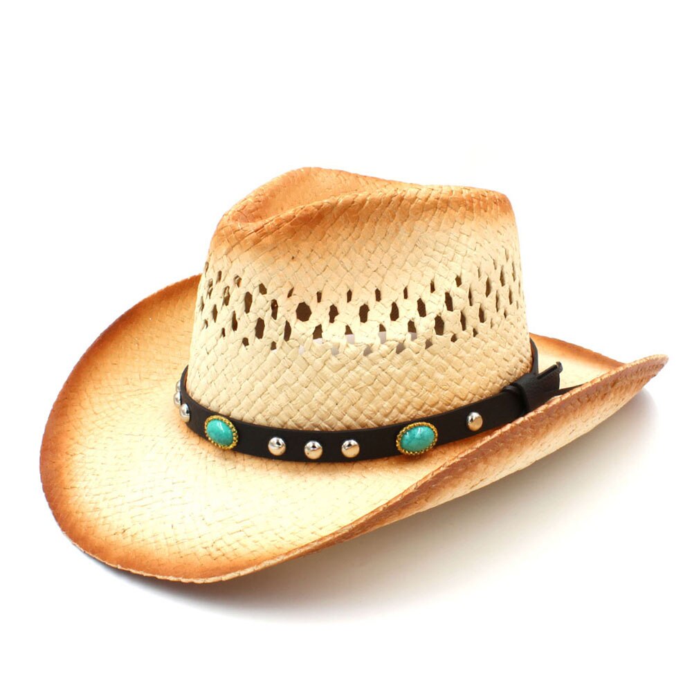 Stetson Buffalo Leather Western Hoed Dames/Heren - rodeo cowboyhoed met leren band voor Zomer/Winter - L (58-59 cm) zwart
