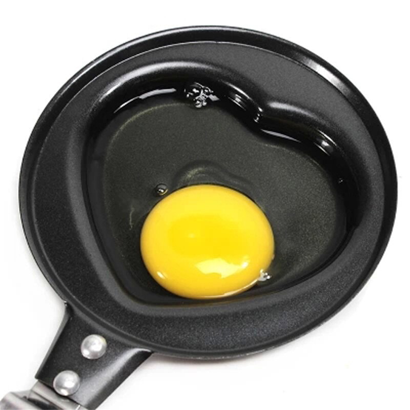 1pc hälsosamma nonstick stekpanna i rostfritt stål eko stekpanna stekpanna hjärta  d40 jl 22
