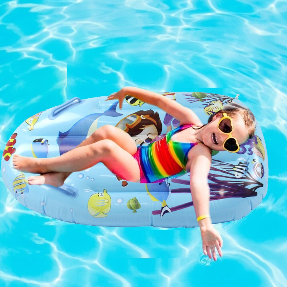Kids Cartoon Opblaasbare Drijvende Bed Veiligheid Vouwen Surfplank Zwemmen Ring Water Spel Speelgoed Drijfvermogen Boord Strand Slaapmat