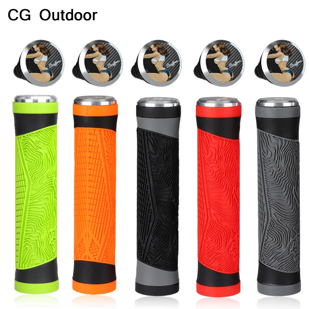 Ultralette mtb sykkelgrep antiskli silikon sykkelstyre håndtak med plugger 5 stiler valgfritt støtsikkert sykkeltilbehør