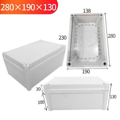 Waterproof Plastic Enclosure Box Electronic Project Instrument Case Electrical Project Box Outdoor Junction Box Housing: 280x190x130