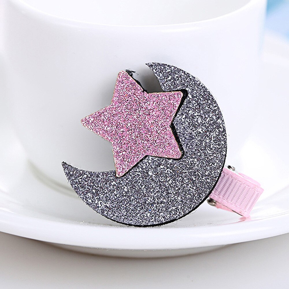 2pcs Baby Headband Girls Toddler Infant Kids Star Moon Hairpin Hair Clip Haarband Baby Hair Accessories Шапка Детская bandeau