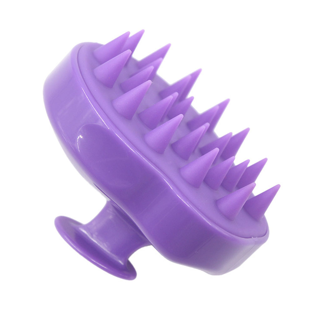 Spa Massage Borstel Siliconen Hoofd Body Shampoo Hoofdhuid Kam Haar Wassen Douche Borstel RJ99: Purple