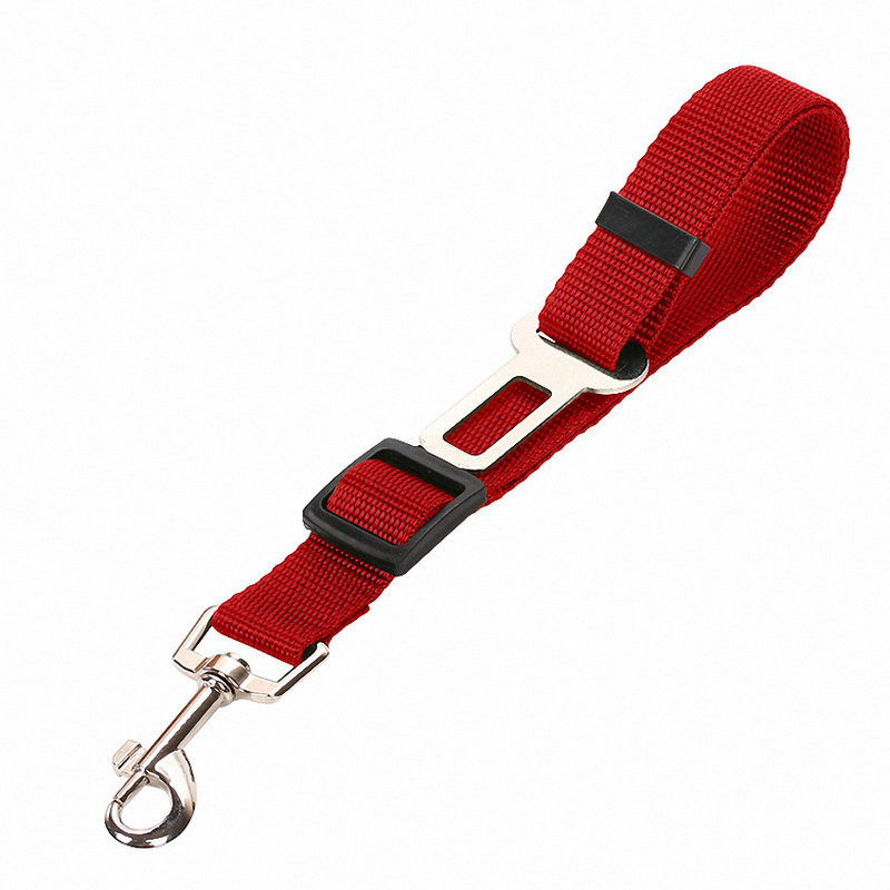 Hond Autostoel Riemen Harnas Voertuig 1 pcs Puppy Verstelbare Leider Clip Hond Levert Veiligheid Huisdier Producten: Rood