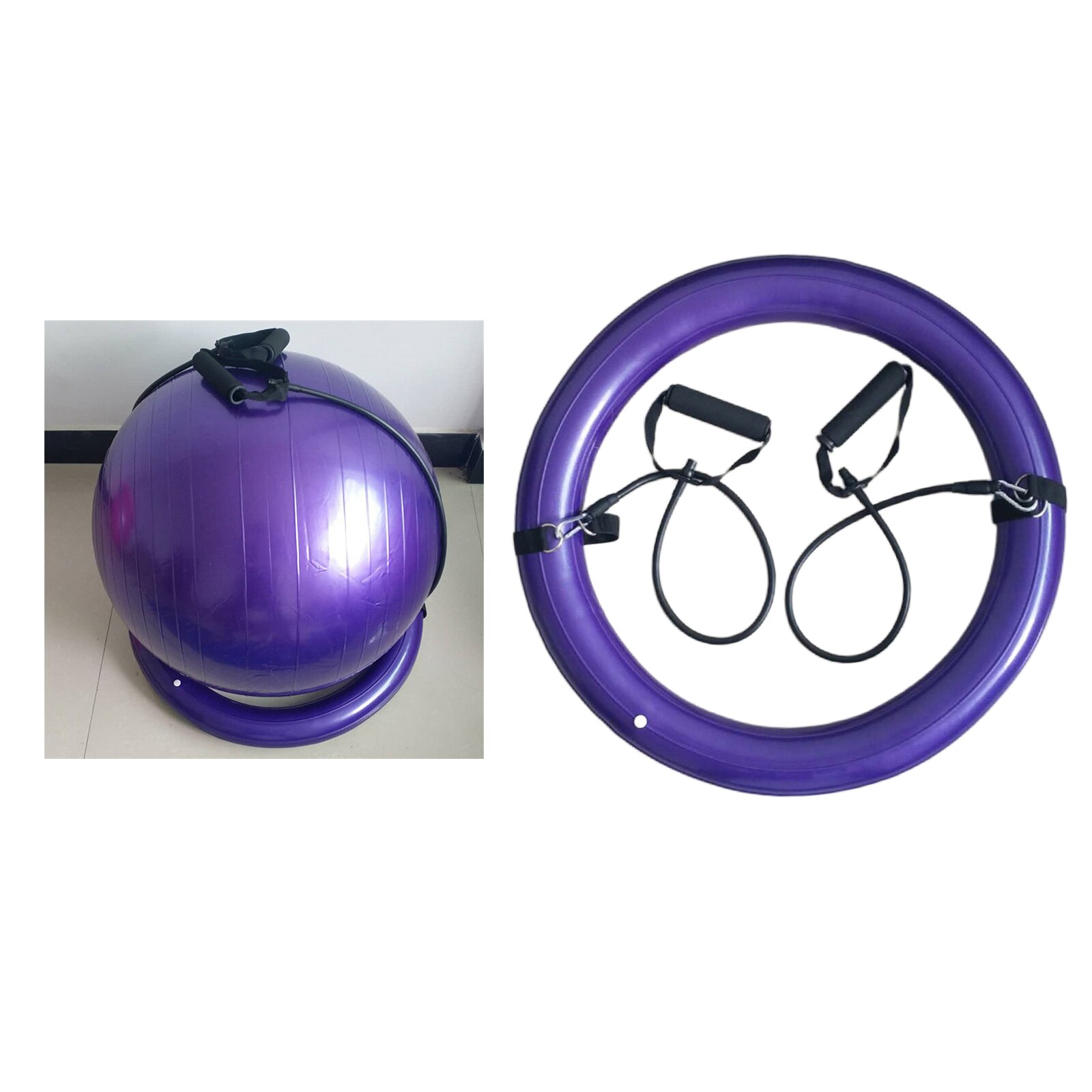 Opblaasbare Stabiliteit Yoga Bal Standhouder Base Voor Yoga Pilates Bal Sit Stoel Yoga Bal Stabiliteit Ring Base: Purple