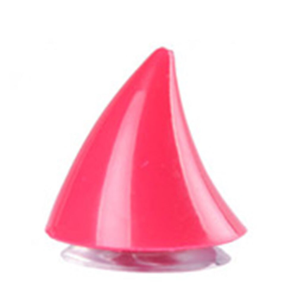 Cuerno suave de goma para casco de motocicleta, accesorios de decoración de esquina de plástico resistente, ventosa de silicona, 1 unidad: deep pink