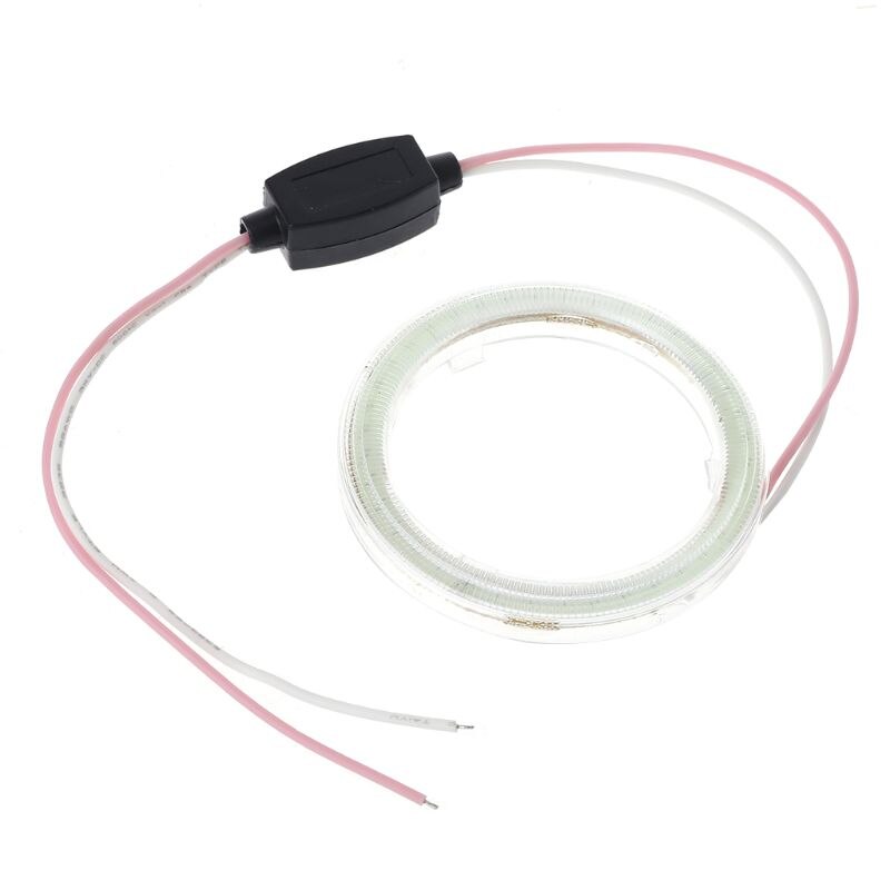 2Pcs DC 12V 60mm COB Angel Eye Halo Car LED Light Ring Headlight DRL Lamp White E7CA