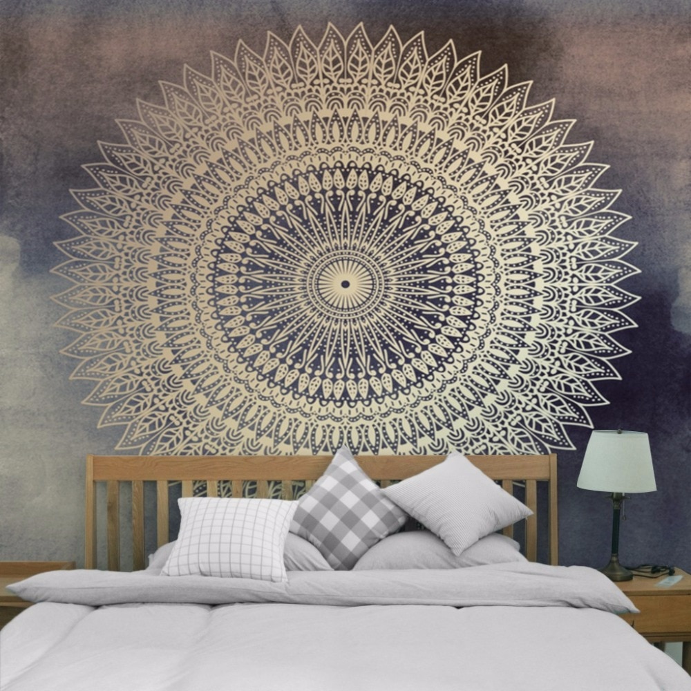 4 Size Printed Mandala Tapestry Wall Hanging Wall Decoration Hippie Tapestry Beach Throw Towel Yoga Mat