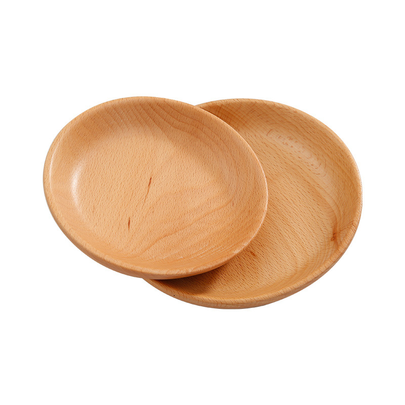 (5 stks) 12 cm 15 cm Ronde Houten Plaat Kind Dessertbord Afternoon Tea Koffie Schotel