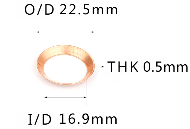 1/4" 3/8" 1/2" 5/8" 3/4" 7/8" Inch Flare End Cap Open seal Washer For Air Coniditoner Fitting: light green / OD 8xID 7mm