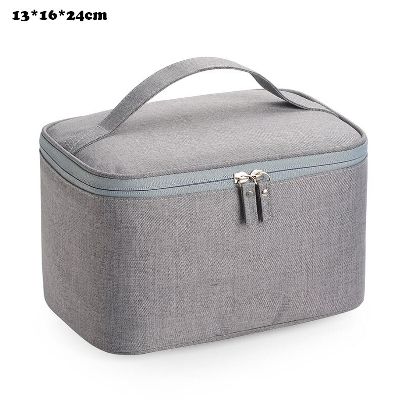 Large-capacity Cosmetic Bag Travel Convenient Toilet Bag Men's Outdoor Travel Storage Bag Waterproof Women Makeup Case: Grey