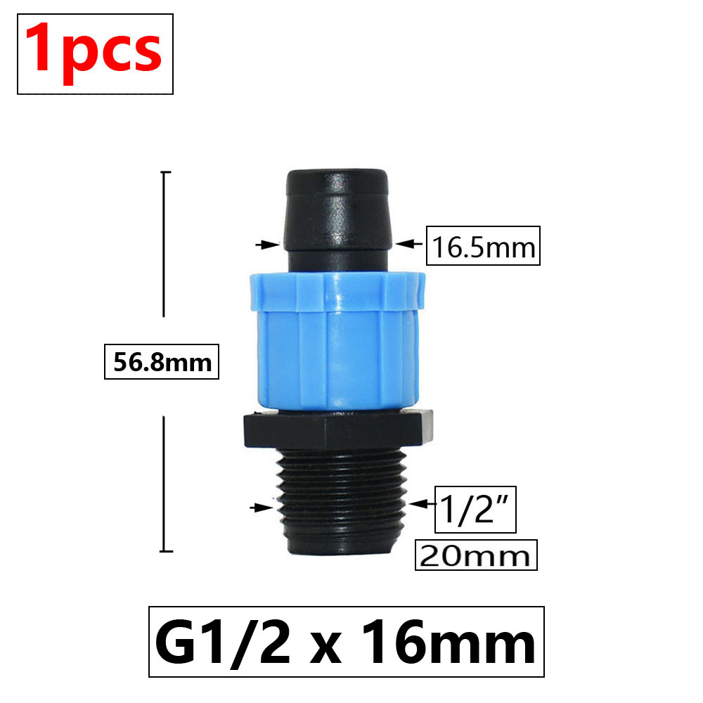 16mm Drip Tape Hose Connectors Tap Straight Tee Elbow End Plug Greenhouse Farm Garden Water Connector Drip Irrigation System: PURPLE
