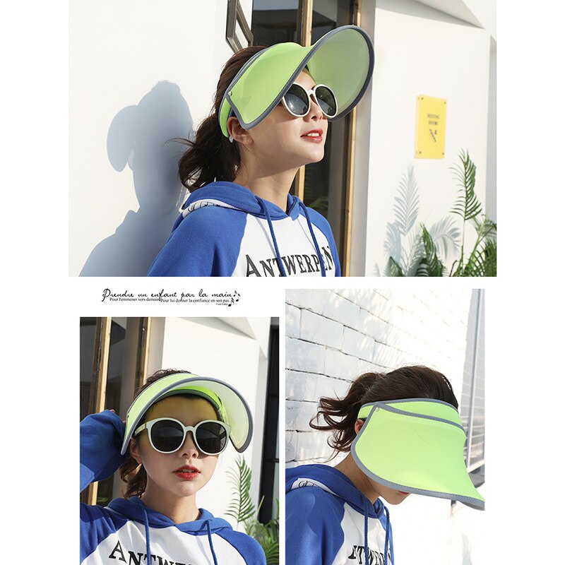 Sun Visor Hats Women Large Brim Summer UV Protecting Beach Outdoor Cap ALS88