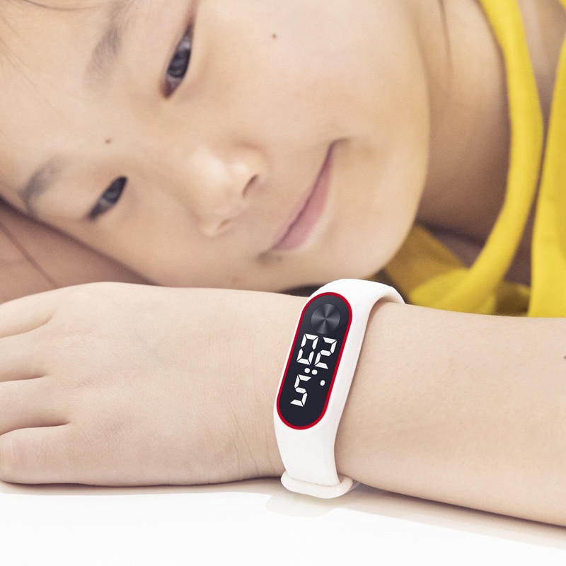 Børn digitalt ur elektronisk armbåndsur led digital ur til børn stilfuldt bånd til drenge piger ur studerende urbånd