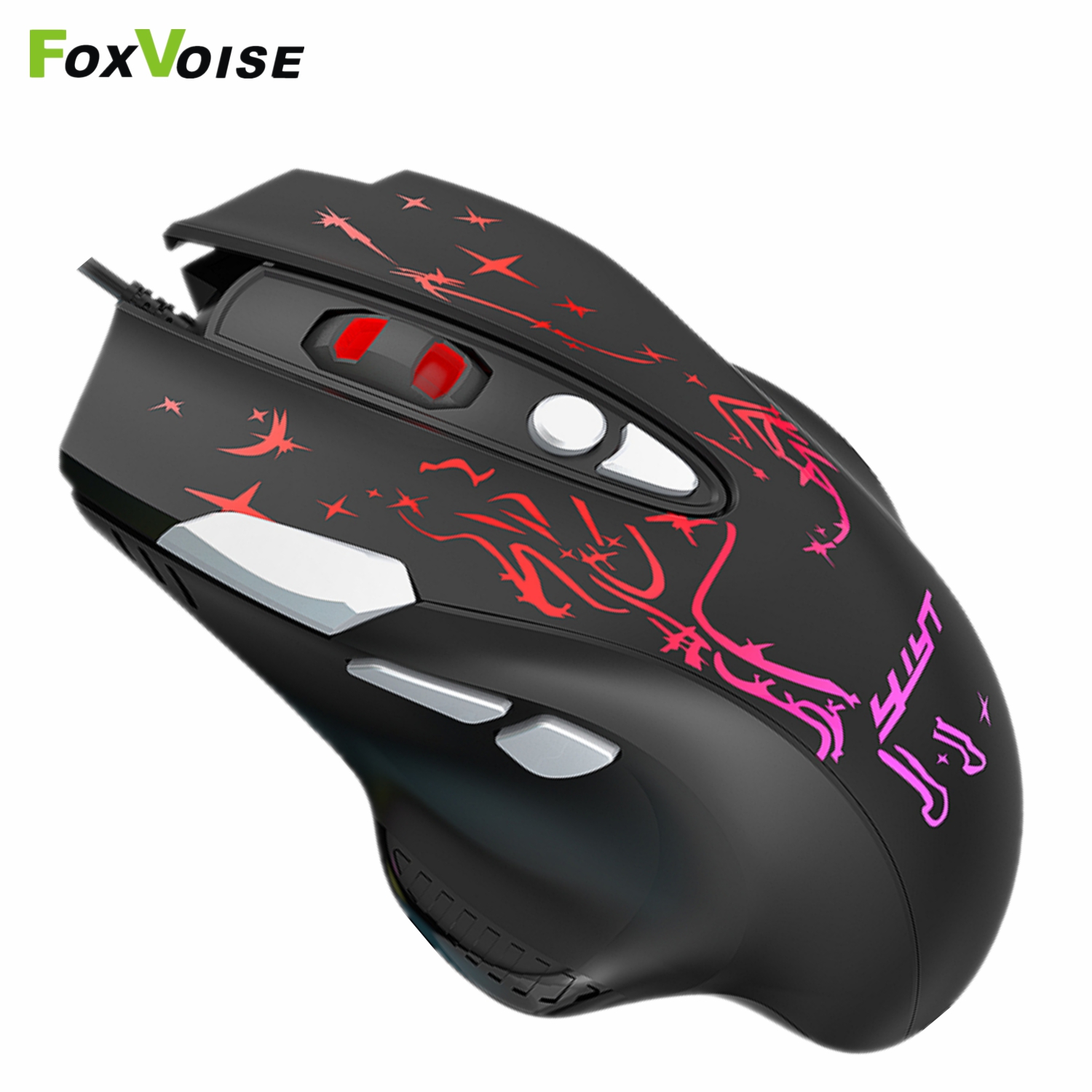 Gaming Mouse Gamer Mice Computer Mause For Xbox PS4 PC Laptop Desktop USB Wired 8 Key 6400 DPI RGB LED Ergonomic Gaming Mouses