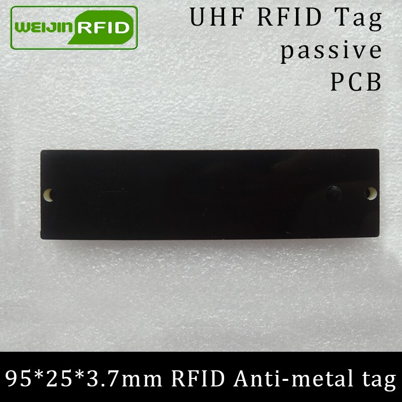 Uhf rfid anti-metal tag 915 mhz 868 mhz alien higgs 3 epcc 1 g 2 6c 95*25*3.7mm lang læseafstand pcb smart card passive rfid tags