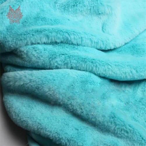 Di alta qualità 1cm peluche della pelliccia del faux tessuto per il cappotto di inverno del coniglio del faux dei capelli del tessuto del panno per il FAI DA TE il trasporto libero 160*50cm 1 pezzo SP3931: blu per pic