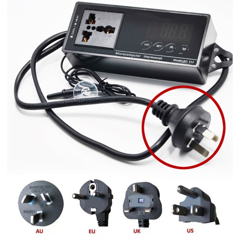 16a ac -112 uitlaat thermostaat digitale temperatuurregelaar aquariumverwarming accessoires met waterdichte sensor