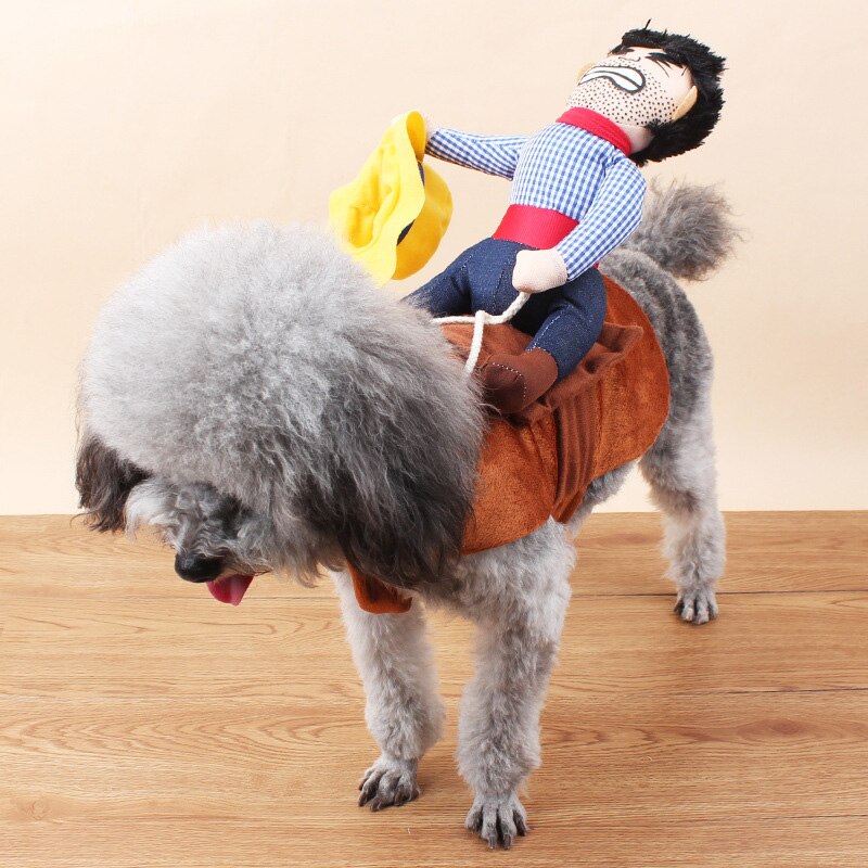Disfraz divertido para perro, ropa para mascotas, chaqueta de vestir de vaquero para perros pequeños, medianos y grandes, Chihuahua, Yorkshire, caniche, S-XL, novedad de
