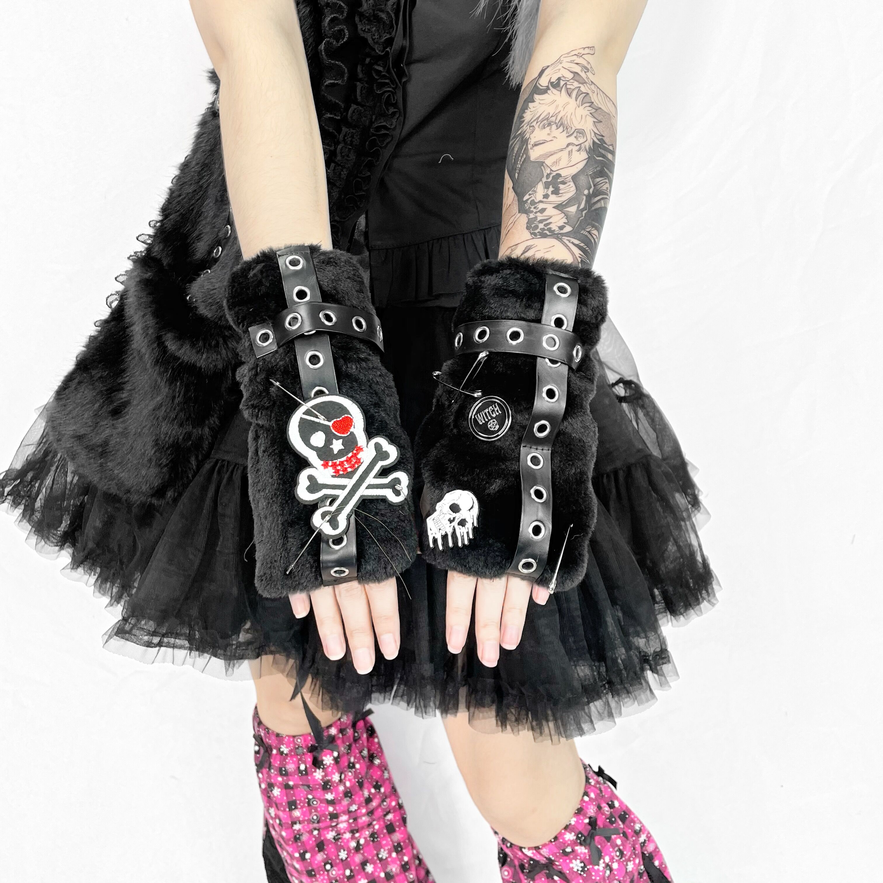 Vollfinger-Halloween-Handschuhe Mit Skelett-Schädelmuster – Leuchtend, Touchscreen-tauglich & Warm Für Männer/Frauen