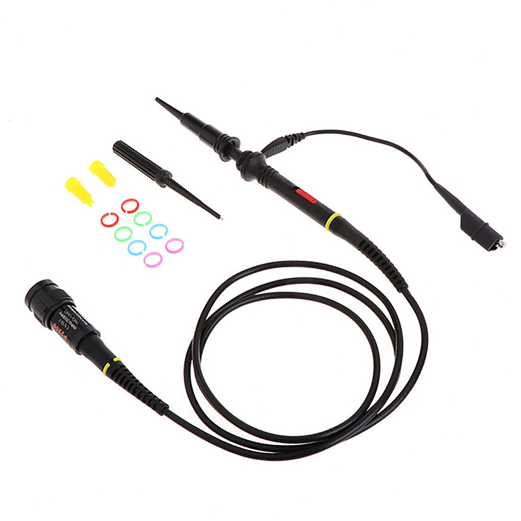 1X 10X P2200 200MHz High Precision Oscilloscope Probe Alligator Test Clip with Adjustable Attenuation Rate L15