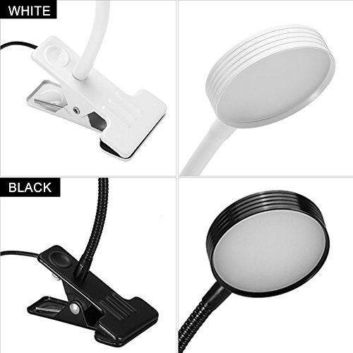 4,7-inch massieve kern cirkelvormig boeklicht USB oplaadbare leeslamp Warm koel wit daglicht Draagbaar flexibel