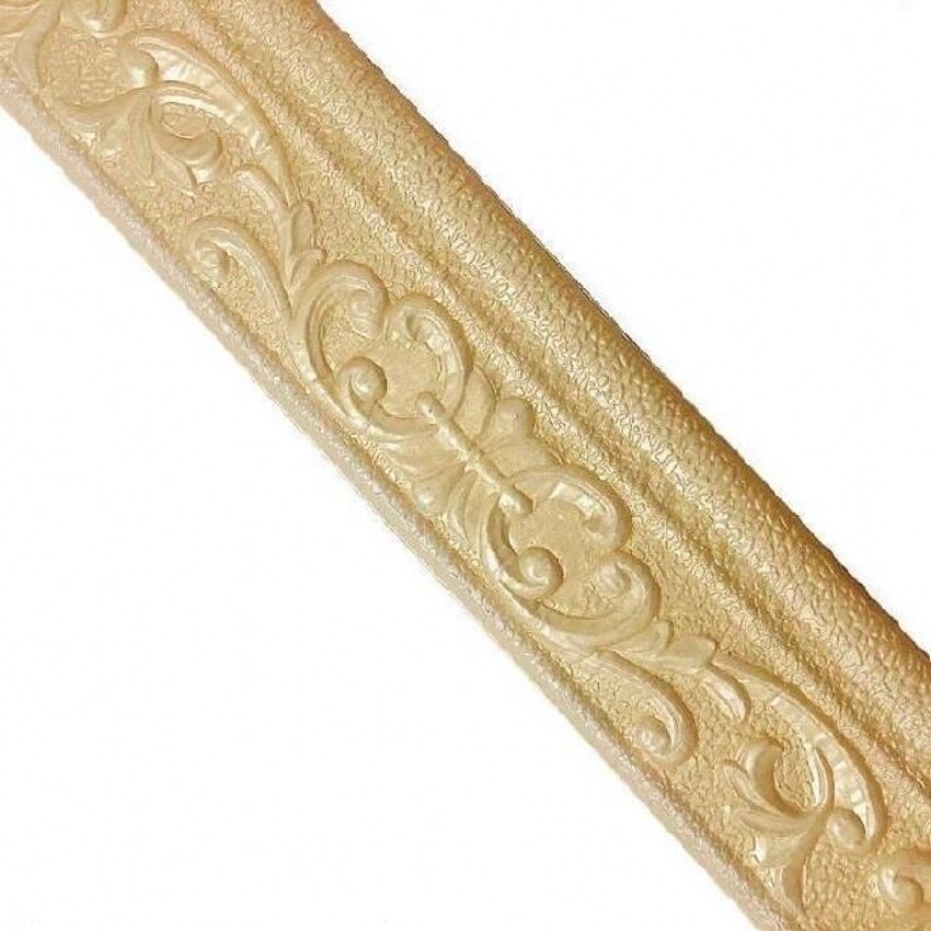 3D se stesso-adesivo Muro Battiscopa Adesivi Battiscopa Del Piede Adesivo Linea di cornice Impermeabile Angolo Decalcomanie Della Parete di Sfondo Complementi Arredo Casa: oro