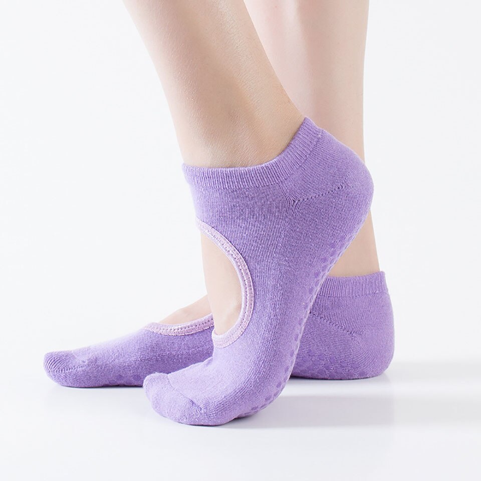 Non Slip Breathable Cotton Yoga Socks Ballet Pilates Dance Sports Socks Anti Slip For Lady Gym Fitness Sports Pilates Sock: 6