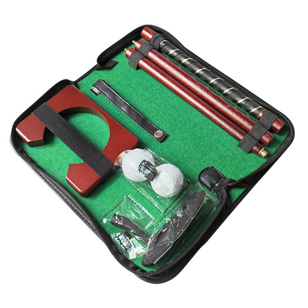 Golf putter set bärbar minigolf utrustning träningssats med avtagbar putter boll för inomhus/utomhus golf tränare kit