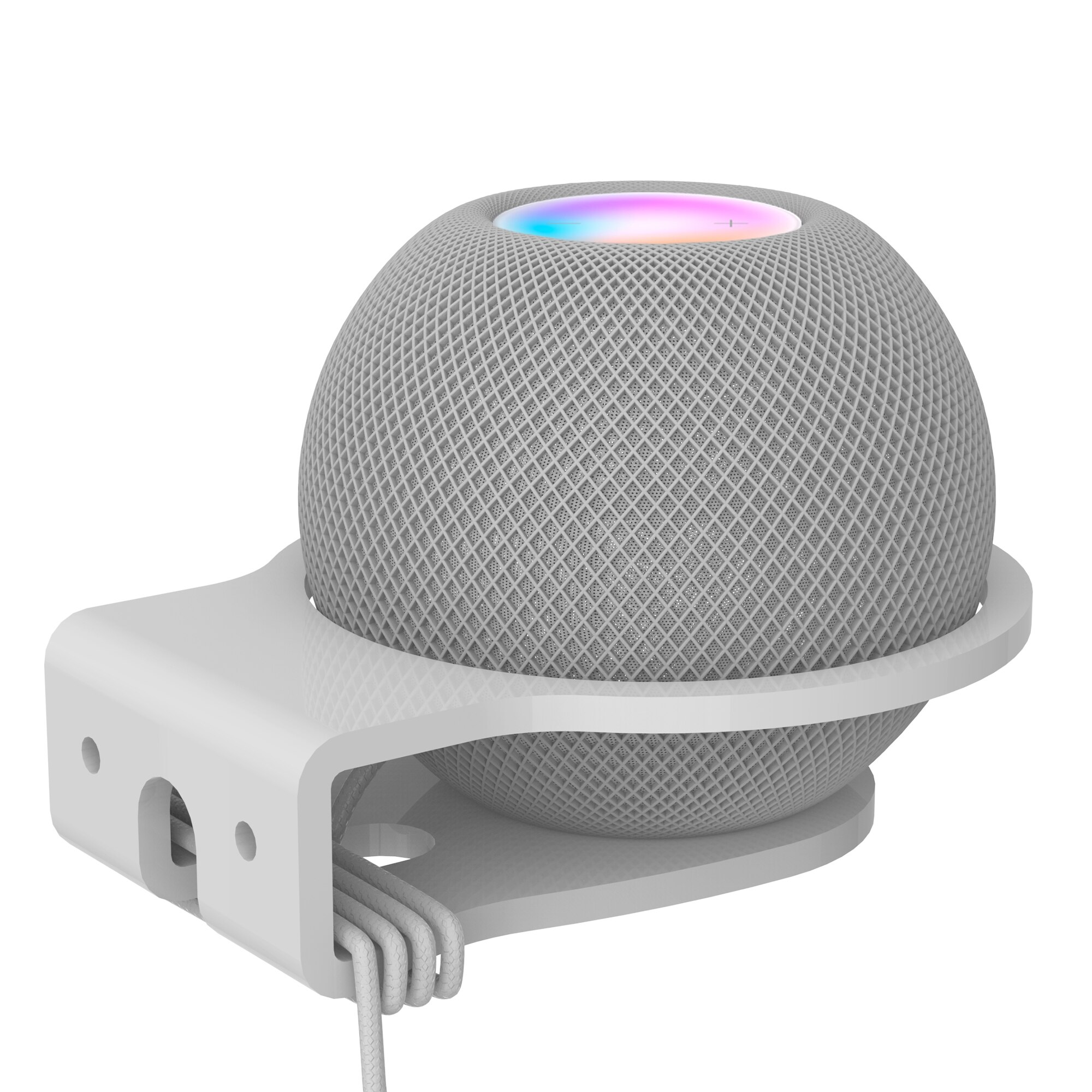 Uchwyt ścienny do montażu na ścianie uchwyt do głośnika HomePod Mini oszczędność miejsca półka ścienna z układem przewodów do ministojak HomePod: Czerwony