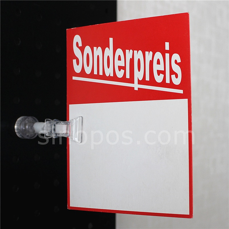 Clip on skiltholder med magnetisk base, prisskilt display metal vægmonteret stativ hylde reklamekort magnet stativ pop clips