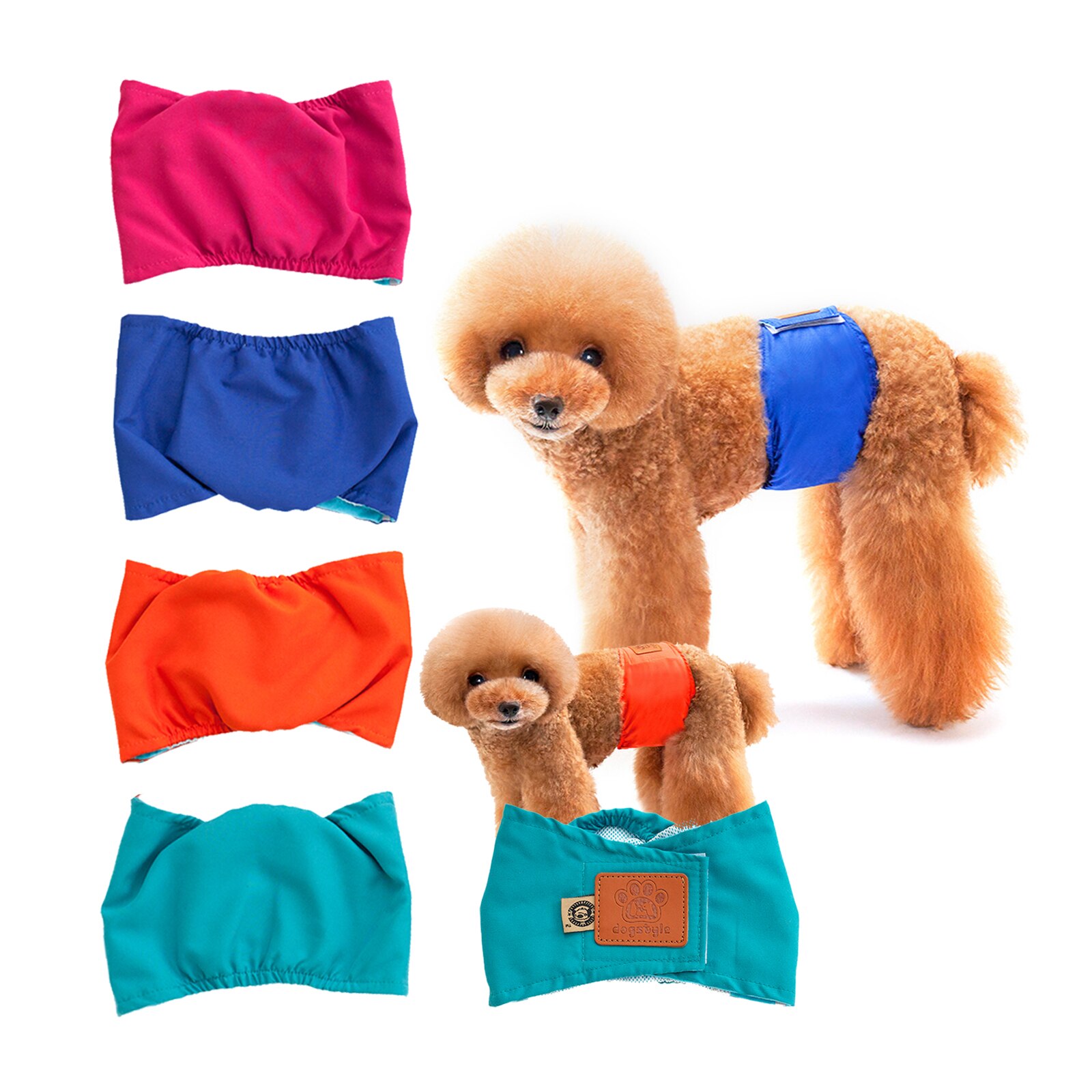 4 Pack Male Dog Wraps Reusable Dog Diapers Male Belly Band Washable Diapers