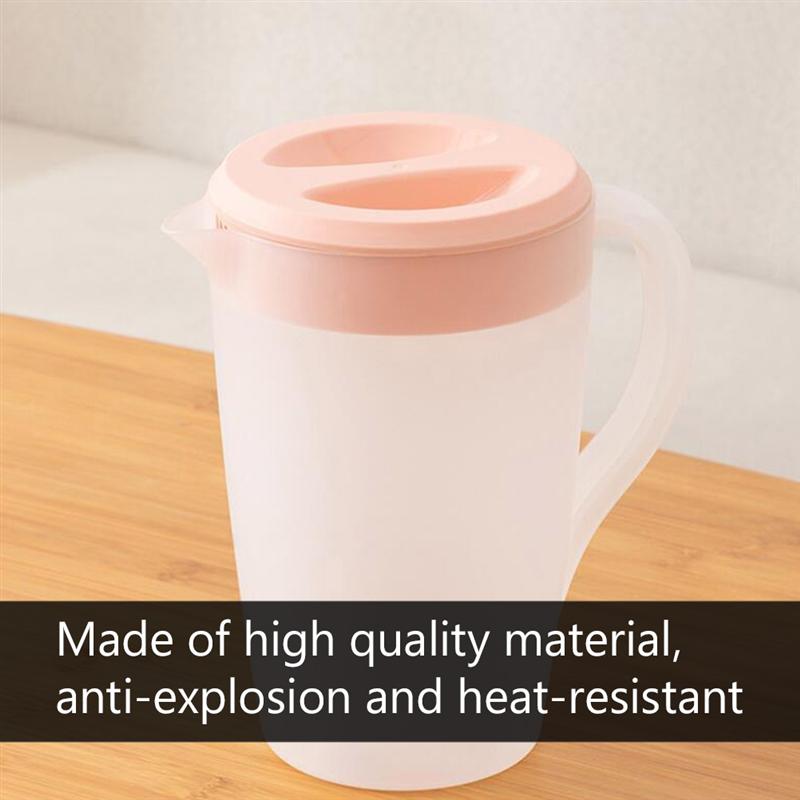 1pc Heat-Resistant Cold Water Bottle Water Jug With Handle Juice Pitcher Jug Household Plastic Cold Water Bottle
