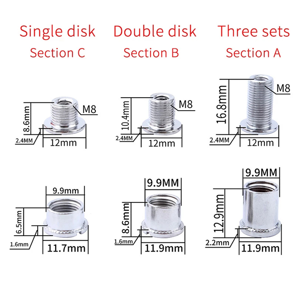 Racefiets 5 Stuks Crank Moeren Fiets Onderdelen Kettingwiel Bouten Kettingblad Schijfplaat Nagel Tandschijf Spijker Schroeven Crankset Bouten