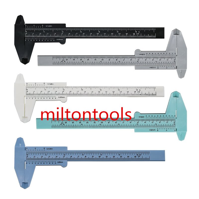 Mini pinza de pie de rey deslizante de plástico, regla de herramienta de medida, calibre deslizante, calibre de espesor, bricolaje, 80mm, 150mm, 6 pulgadas: 150mm