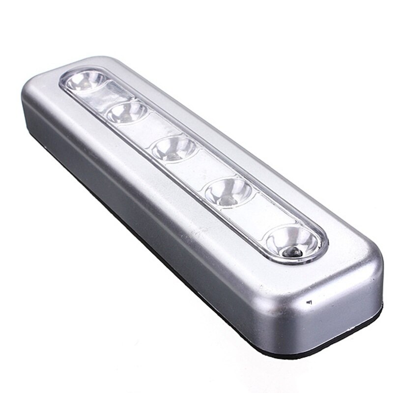 5 LED Wireless Cabinet Light LED With Adhesive Sticker Battery Powered Lamp Closet Wardrobe Stair Kitchen Bedroom Drawer Light