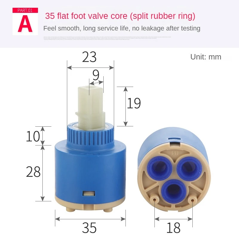 Kranen Mengen Spoelklep 25 Mm/35 Mm/40 Mm Cartridge Keramische Cartridge Mengkraan Keuken Badkuip Douchekranen Accessoires: YELLOW