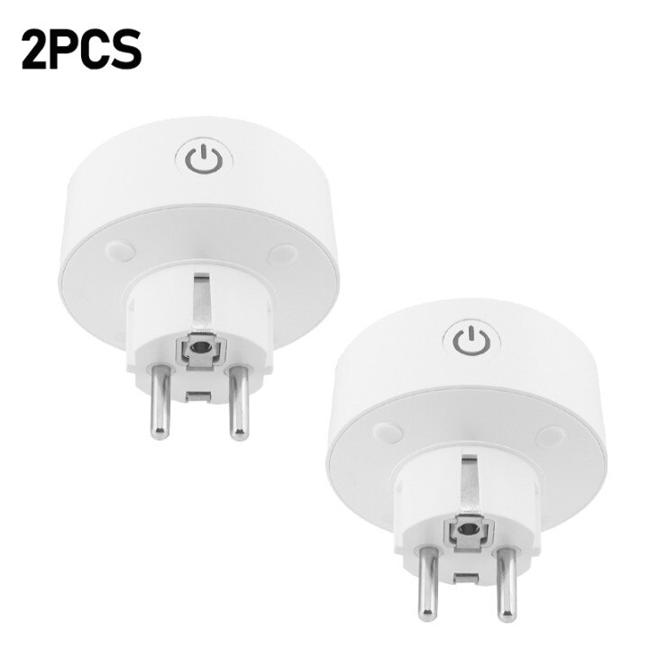 10A European Standard Wifi Smart Socket Remote Control With Recording Power Function Voice Control Electrical Sockets: 2PCS