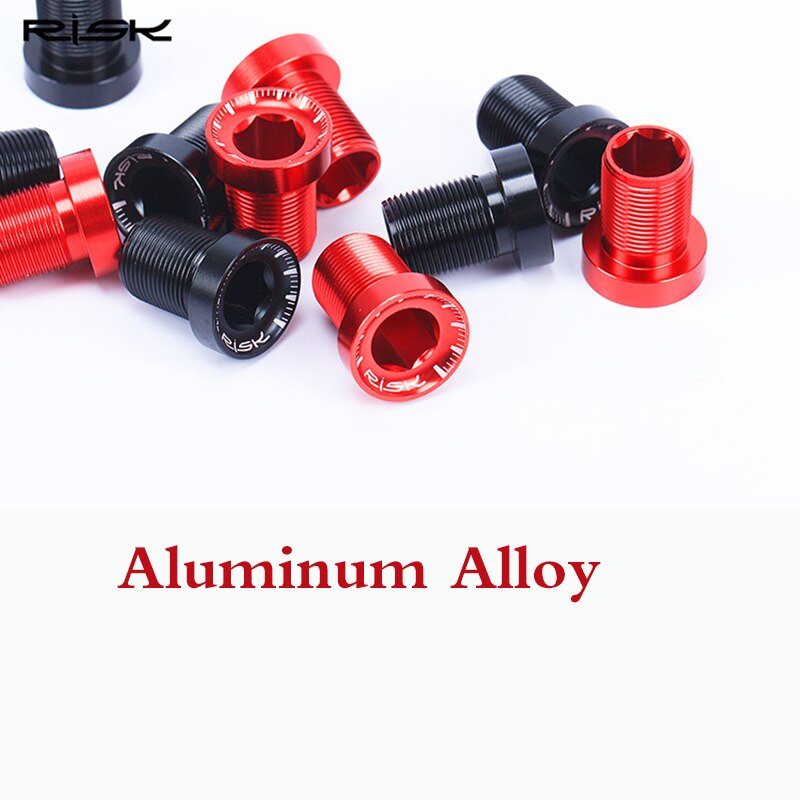 RISK 2pcs Splined Bottom Bracket Bolts Aluminum Alloy M15*19MM Waterproof MTB Bike Bottom Bracket Screws Cranks Cycling Parts