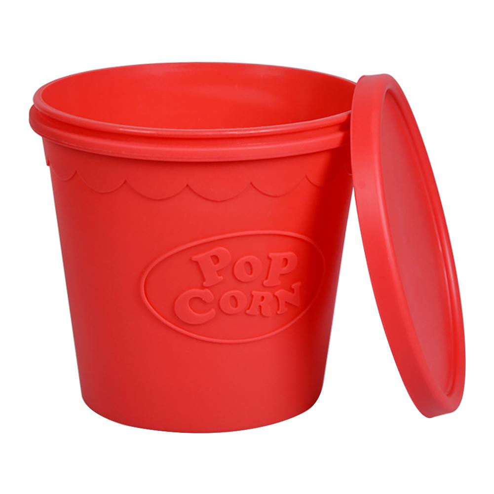 Christmas Silicone Popcorn Bowl Snack Bucket Home Microwaveable Pop Corn Maker Bowl Microwave Safe Popcorn Bakingwares Bucket: Default Title