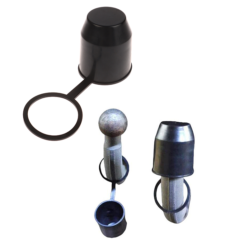 1PC duurzame zwarte beschermkap voor trekhaak caravan auto aanhanger trekhaak beschermhoes universeel 54mm auto trekhaak kogelkap onderdelen