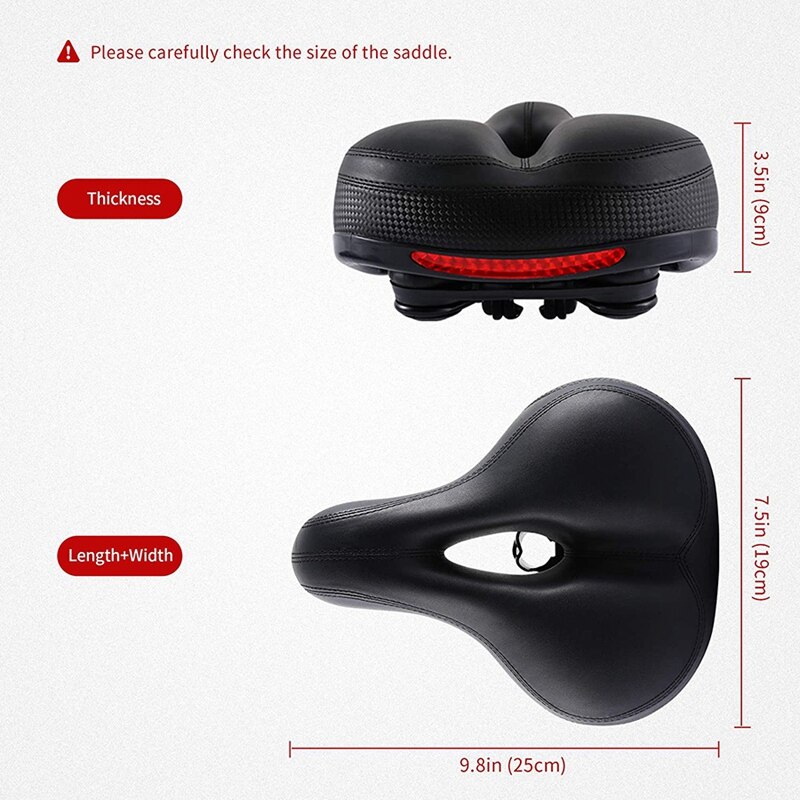 Comfort Bike Bicycle Saddle Replacement Padded Soft Memory Foam with Shock Absorbing Rubber Balls Seat for MTB Bike