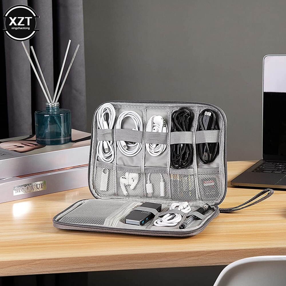USB Digital Storage Clip, Cable Organizer, Headphones, Pens, Portable Batteries, Electronic Accessories Storage Waterproof Trave