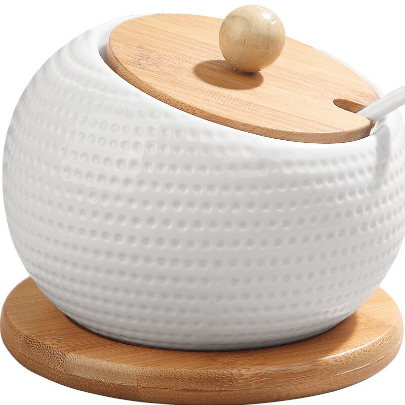 Grande 500 g salt shaker cerâmica tempero garrafa de armazenamento jar ferramenta de cozinha suprimentos caixa de tempero criativo multi-peça conjunto base