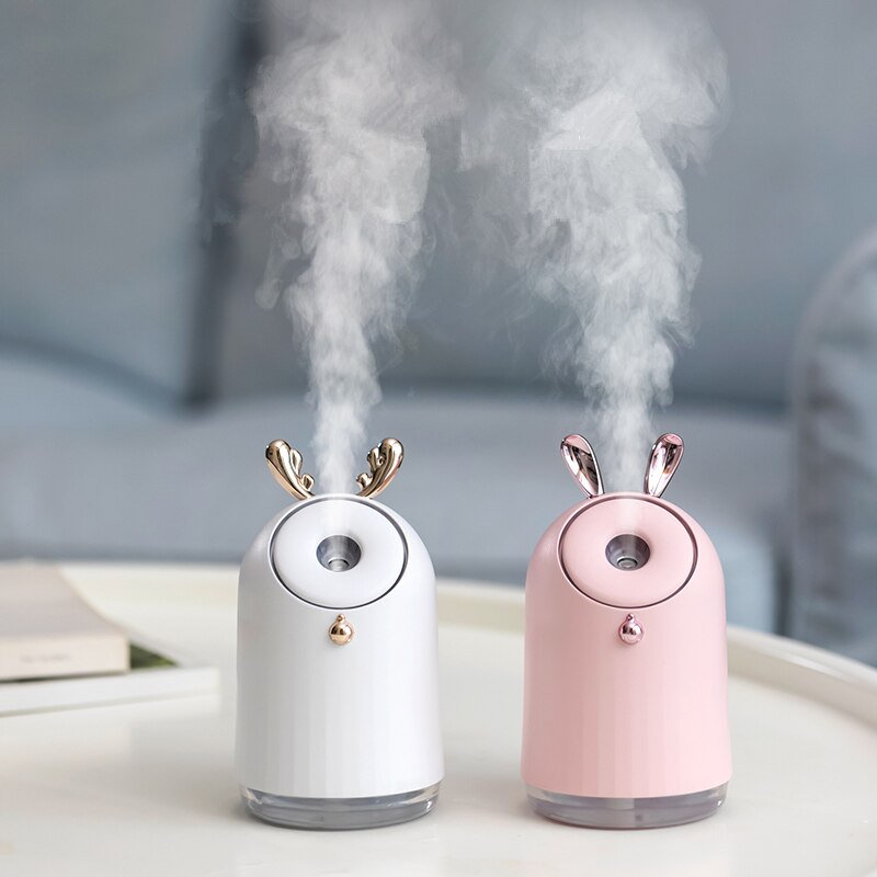 Draadloze schattige luchtbevochtiger, usb, ultrasone aroma diffuser, 800 mah ingebouwde batterij, oplaadbare mistmaker