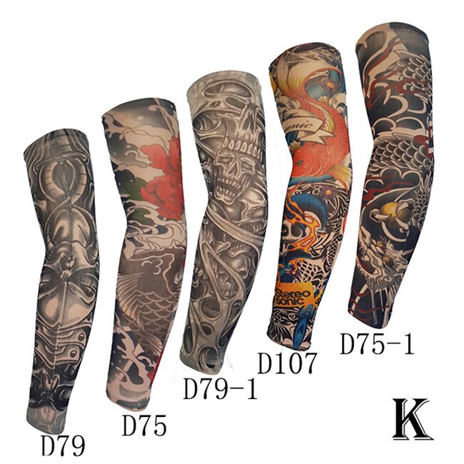 Tatovering ærme armvarmere sommer print manga til mand ærme sømløs sommer tatovering syet udendørs kvinde ride ærme: K