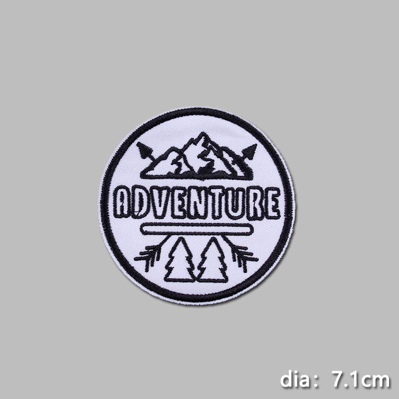 Diy Adventure Geborduurde Ijzer Op Patches Voor Kleding Mountain Reiziger Patches Op Kleding Strepen Outdoor Wandelen Patches: PE4230CT