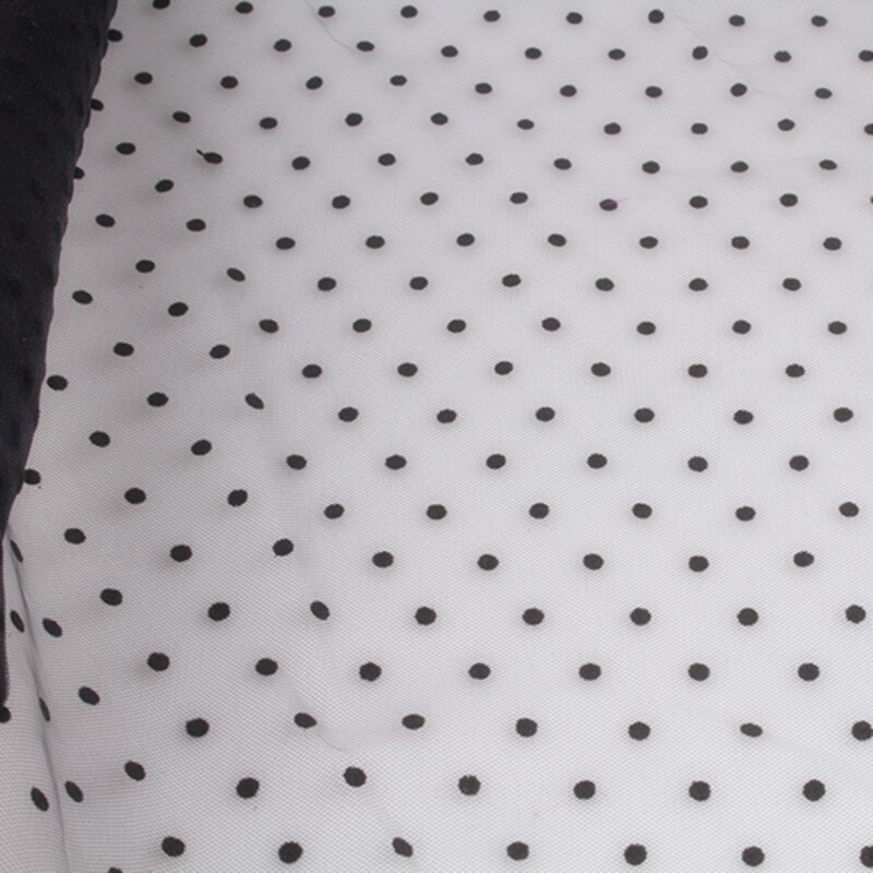150 CM de ancho punto tela de malla de tul albaricoque suave malla novia velo de novia DIY accesorios de pelo Net tela transparente tela de vestido: Black