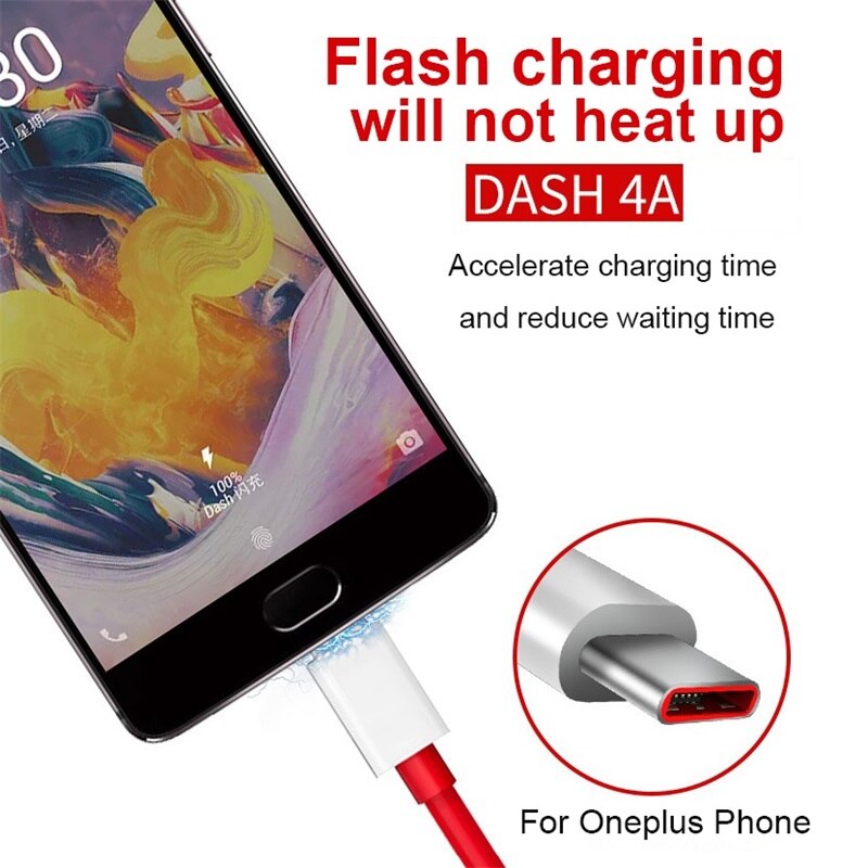 Voor Oneplus 7 Plus 7T Dash Kabel Charger Cable 4A Usb 3.1 Type C Kabel Voor Oneplus 6 6T 5 5T 5 Eu Lading Data Kabel 2M 3M